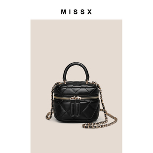 MISSX小香风菱格链条包女迷你小包包2023新款 时尚 盒子单肩斜挎包