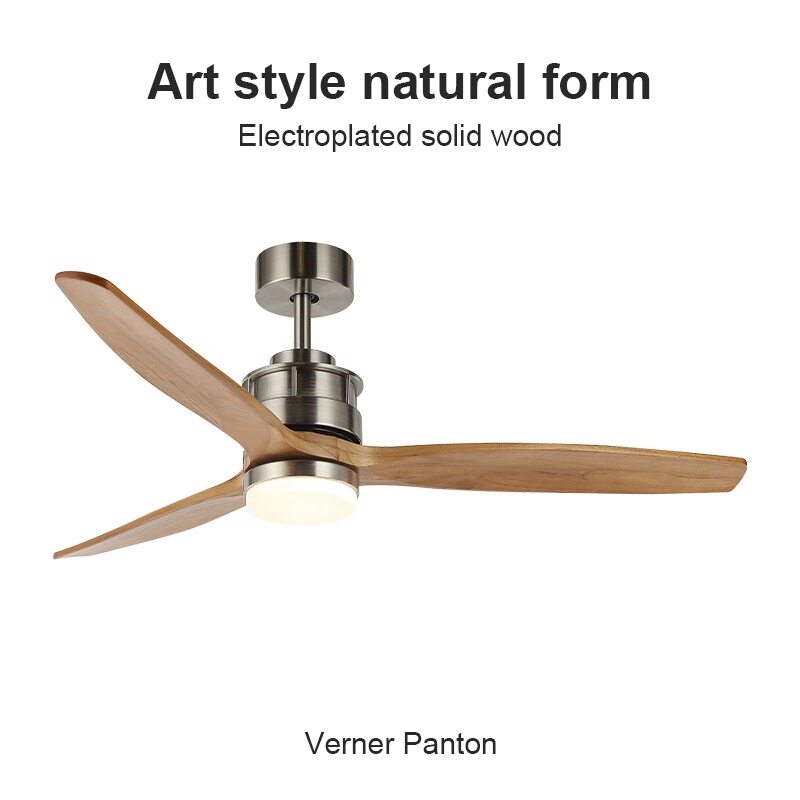 Flower Ones高端实木风扇灯 现代简约静音变频客餐厅2026新款电扇