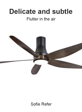 Flower Ones复古吊扇大风力静音客餐厅家用全屋简约电风扇吸顶灯