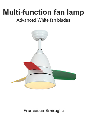 Flower Ones儿童房小吊扇灯卧室男孩房静音女孩子护眼电风扇灯具