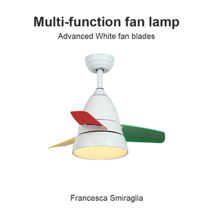 Flower Ones儿童房小吊扇灯卧室男孩房静音女孩子护眼电风扇灯具