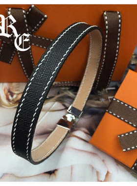 2020新款黑色项圈锁骨链发光荧光线全真皮私人定制尺寸大小