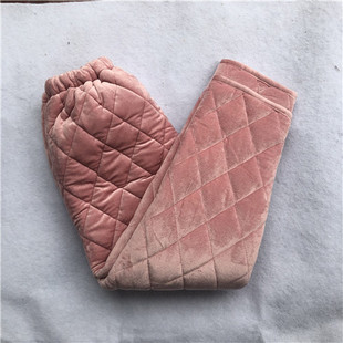 冬季女士珊瑚绒睡裤三层加厚加绒夹棉睡裤冬装保暖家居裤休闲裤