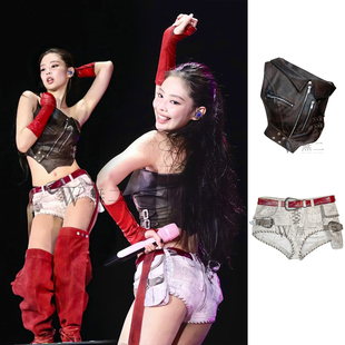 jennie金珍妮jump同款打歌服hells舞蹈服blackpink女团演出舞台装