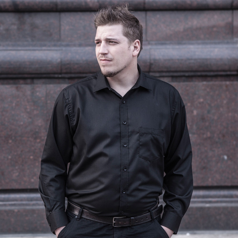 纯色衬衫长袖加肥加大加绒商务