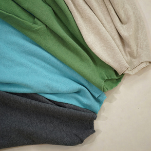 日常秋冬女装 岛精无缝一体打底针织衫 青绿调 茱萸CORNUS