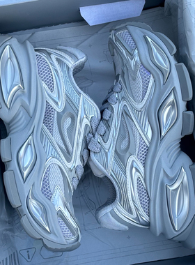 官方正品异瞳系列银色老爹鞋厚底运动男女款2025新款机甲风增高鞋