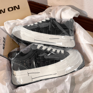 王鹤棣同款重奏系列帆布鞋梅花男女鞋2025冬季新款潮牌小脏板鞋潮