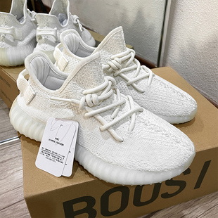 350正品 官网男鞋 女 广椰子鞋 yeezy纯白官方夏季 运动透气休闲鞋