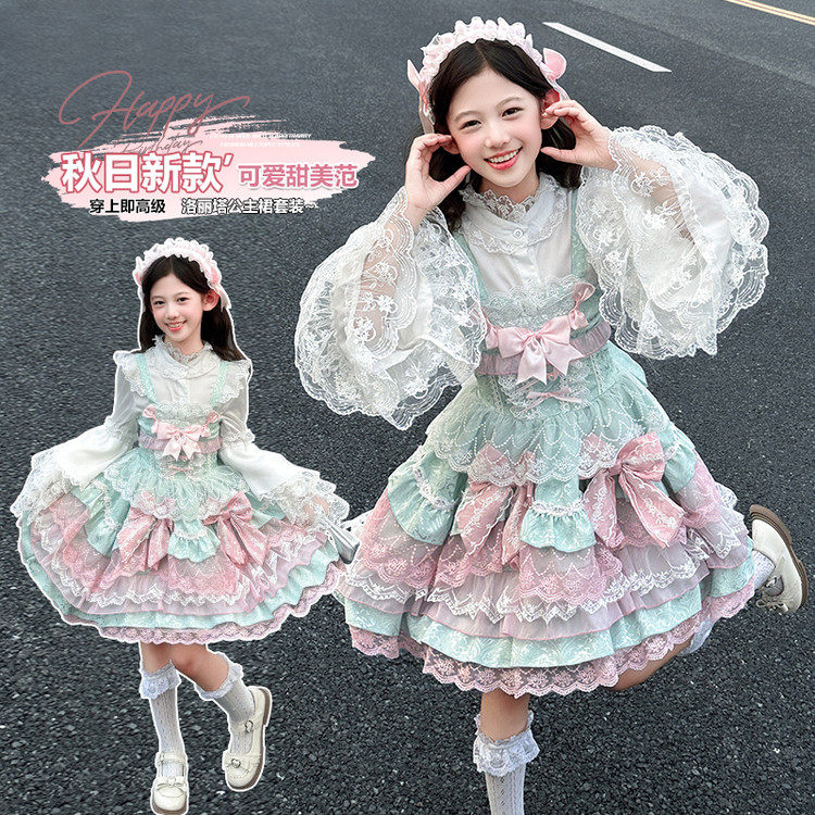 女童洛丽塔公主蓬蓬连衣裙正版