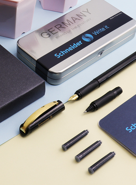 免费刻字德国施耐德金色年华钢笔礼盒装bk600练字书法Schneide