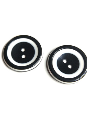 树脂两眼衬衫扣扣子 开衫短袖针织扣家居服钮扣黑色白色儿童纽扣