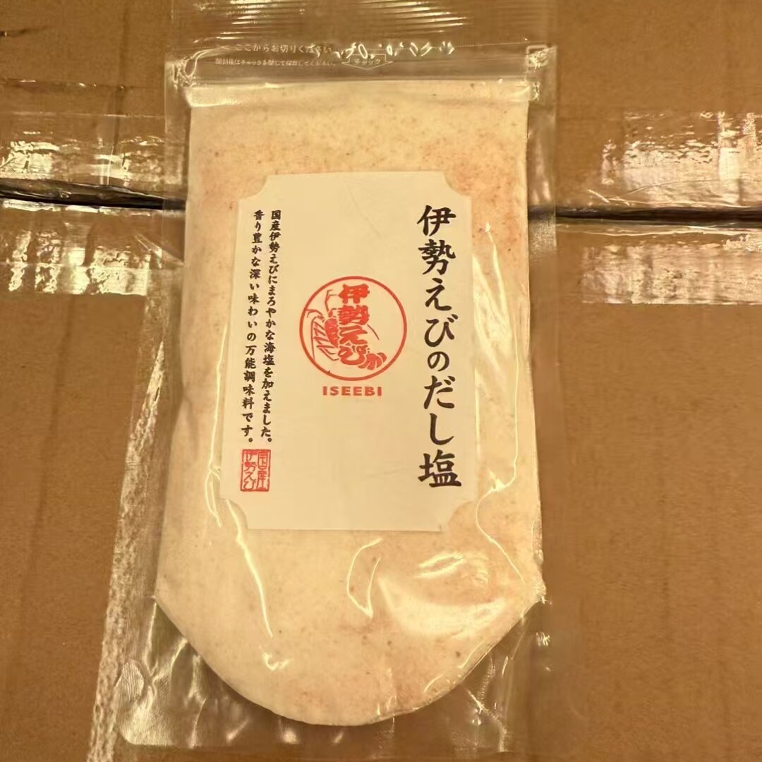 日本进口萩野伊势海老出汁盐伊势龙虾盐180g茶碗蒸天妇罗万能调味