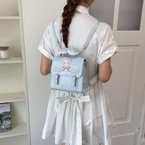 少女风甜美可爱卡通双肩包日系小型女学生日常百搭小众背包单肩包