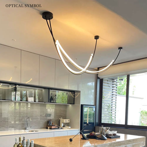 设计师线条简约个性吧台餐厅吊灯