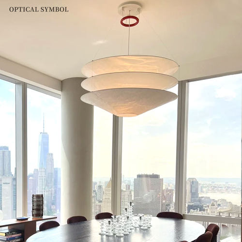 斗笠悬浮三层大堂餐厅创意吊灯