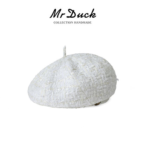 mrduck高定法国贝雷帽子女显脸小