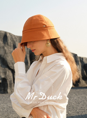 mrduck2025新款洋气渔夫帽 英国进口亚麻Spence Byrson女士水桶帽