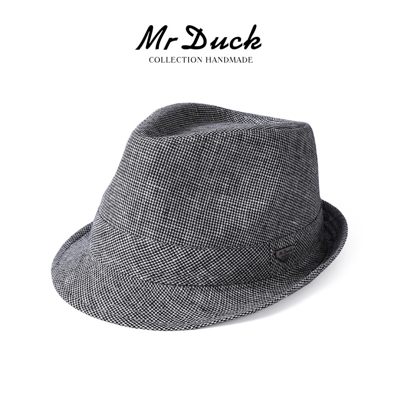 MrDUCK草帽男透气色织亚麻