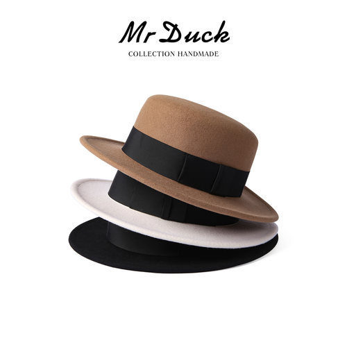 mrduck秋冬季高级感穿法式平顶帽