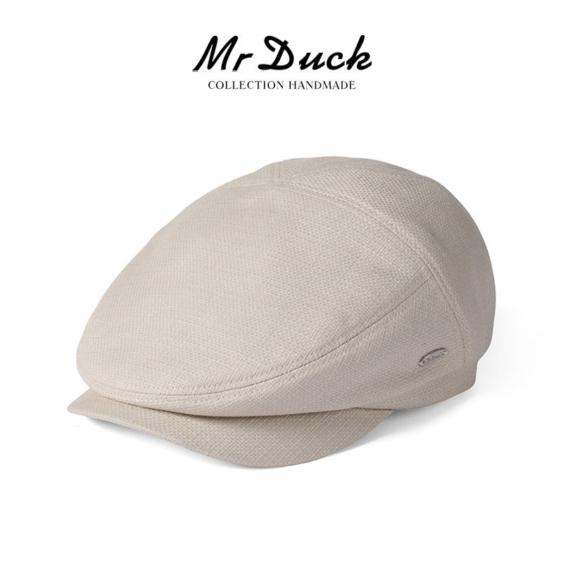 mrduck进口日本棉麻薄款鸭舌帽女款显脸小透气前进帽子夏大小头围