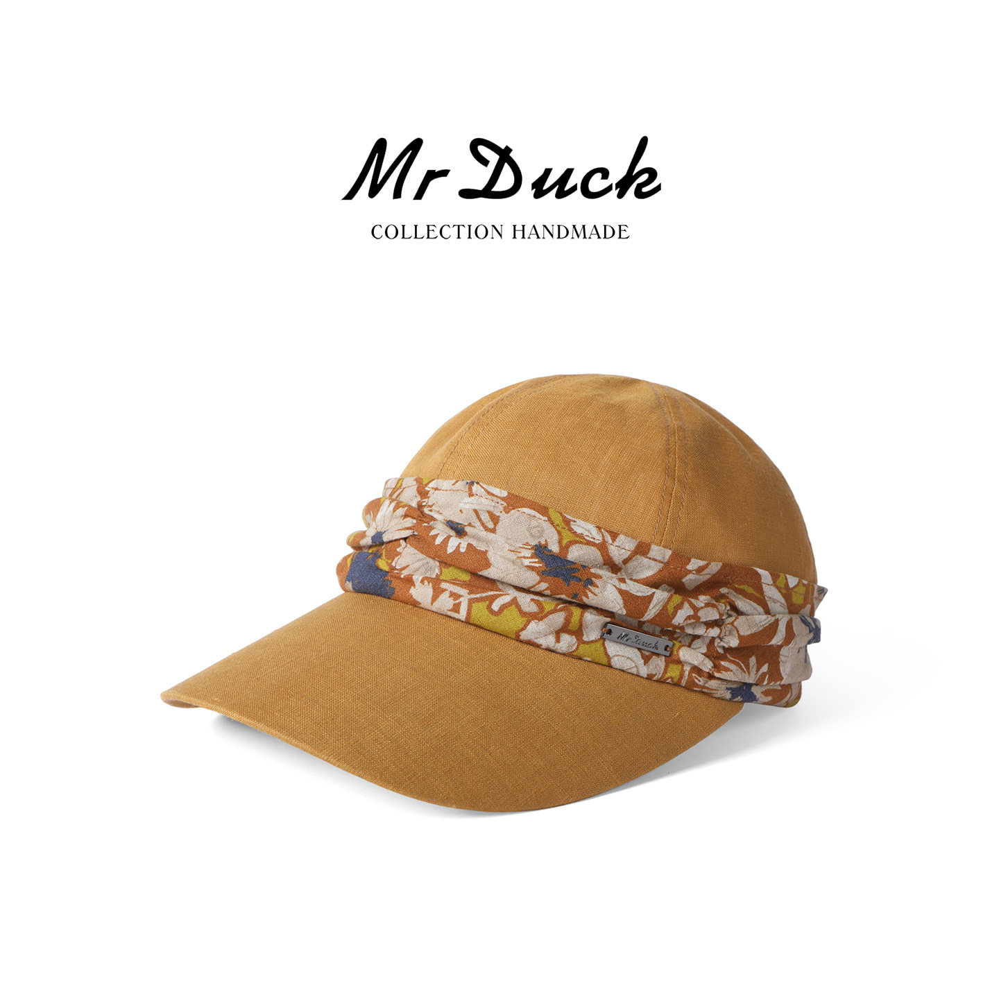 mrduck奢品级 100%进口亚麻2026新款夏休闲鸭舌帽子防晒棒球帽女