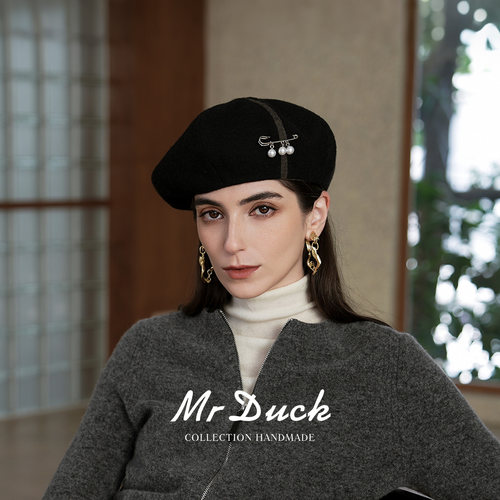 mrduck2026秋冬新款法式贝雷帽