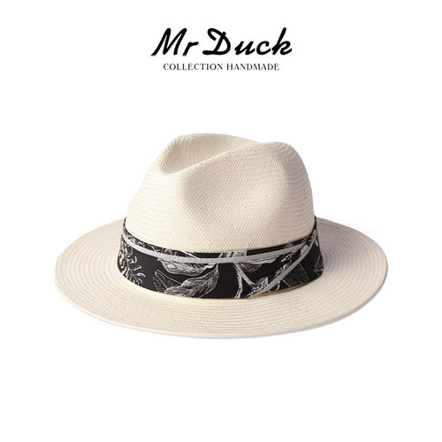 mrduck进口和纸手编轻薄巴拿马帽