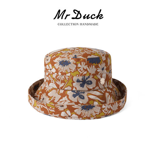 mrduck花田｜手绘印花防晒渔夫帽