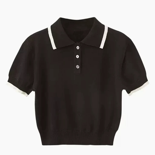 韩版ns男女小中大童2025夏季纯棉短袖针织衫薄款翻领polo上衣亲子