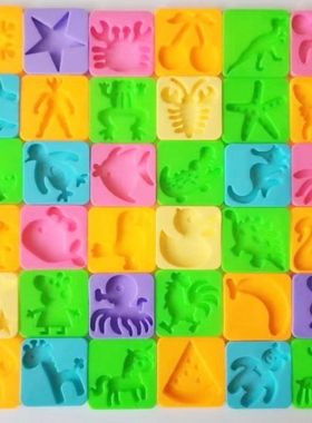 水宝宝模具魔幻水灵蓝色塑料加厚磨具3D海洋宝宝模板摆摊直播模型