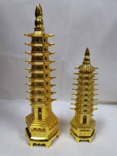 孝善铜文昌塔摆件 九层金属文昌塔 随葬品 赔葬用品