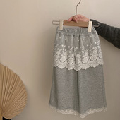 女宝宝花边休闲卫裤 女童蕾丝屁帘长裤 子2026网纱百搭洋气甜美韩版