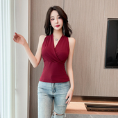 御姐穿搭气质无袖 上衣美背背心女夏外穿2025新款 辣妹性感收腰吊带