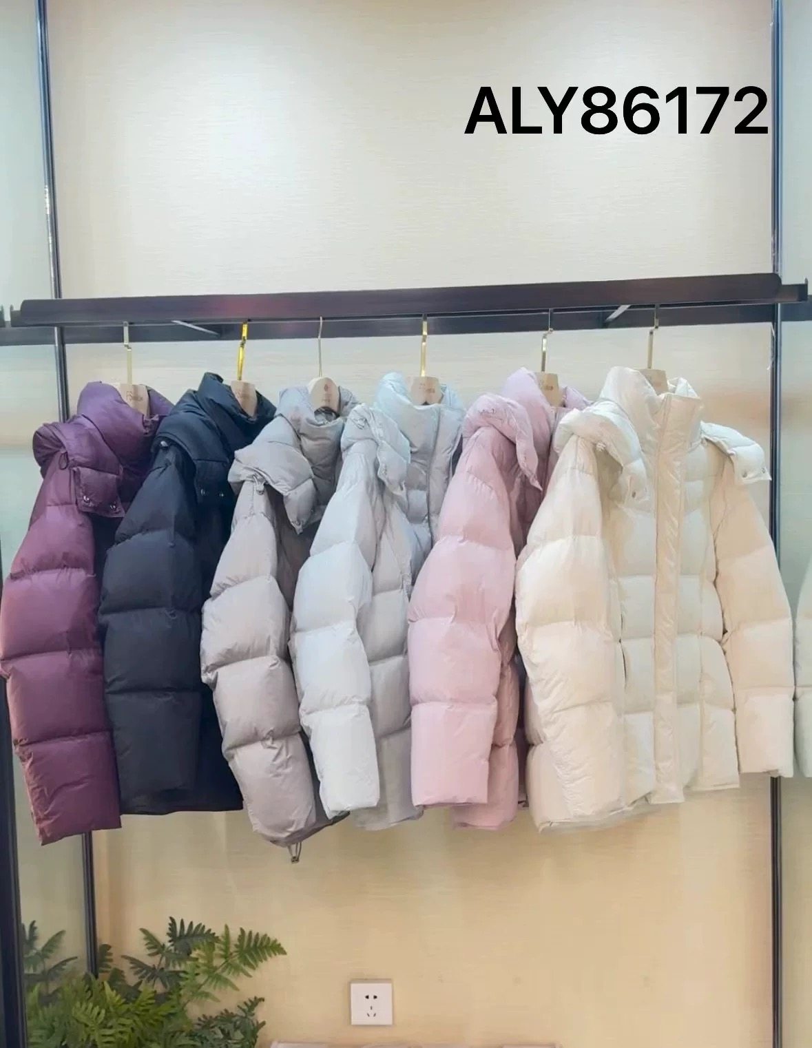 商场同款阿琅倚ALY86172连帽可拆95绒子含量白鸭绒羽绒服