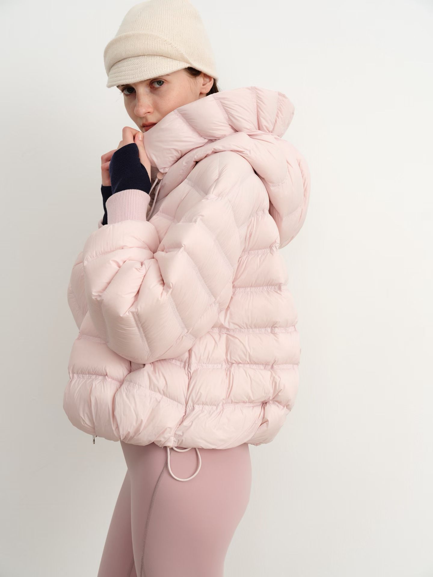 商场同款新排骨款韩版钱袋款宽松显瘦百搭连帽羽绒服女短款面包服