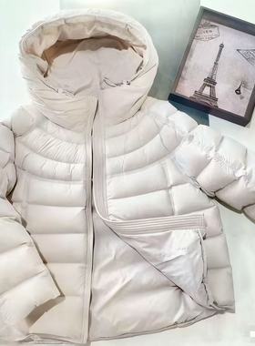 商场同款ALY86182连帽设计感短款羽绒服冬季95白鸭绒加厚外套