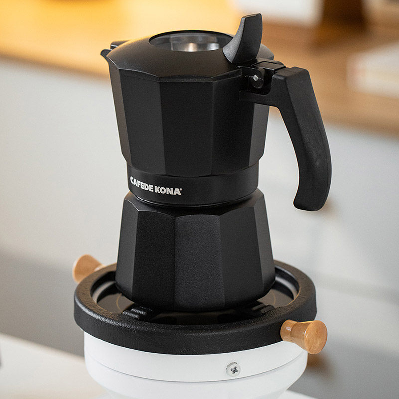 cafede kona摩卡壶双阀意式浓缩煮咖啡壶家用便携式户外露营器具