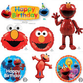 芝麻街艾摩气球 Sesame Street艾摩头甜饼怪大鸟卡通派对生日气球