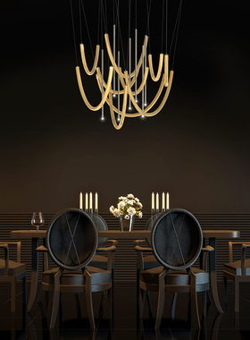 北欧设计师Necklace吸顶灯现代个性客厅餐厅吧台商店卧室艺术灯