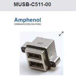 MUSB-C511-00 CONN RCPT USB2.0 A STACK PCB R/A连接器