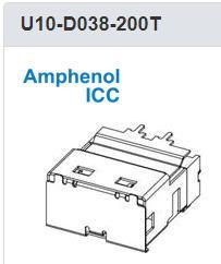 U10-D038-200T 安费诺 HSIO  I/O 连接器 VRT 4X 30u T/H