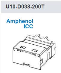 U10-D038-200T 安费诺 HSIO  I/O 连接器 VRT 4X 30u T/H