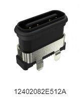 安费诺 12402082E512A USB4 GEN3, Type C 双层 SMT IP68