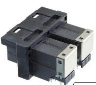 G40H12331HR 安费诺 Mini-SAS HD 内接 1*2 弯母 HSIO 存储 72P