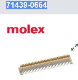 71439-0664 Mezzanine 1mm Rec 50 SAu 64C 板对板  MOLEX 莫士