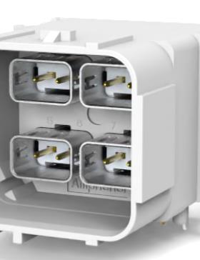 NTHBR22B1001SR NETbridge+ 2x2 Right Angle Unseal B code ,100