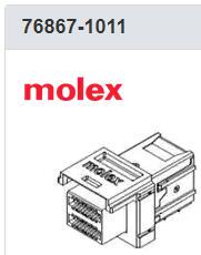 76867-1011 MOLEX HSIO  iPassPlus HD IntRec Asy 1x1 0.76Au