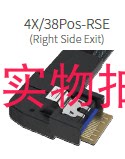 SFF8654 服务器线 SLIMSAS 4X38P ASM右弯HL-SFF8654-4X38PASM-RS