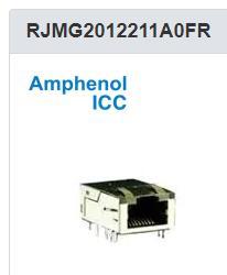 RJMG2012211A0FR 安费诺 网口 R/A,Dip 8P